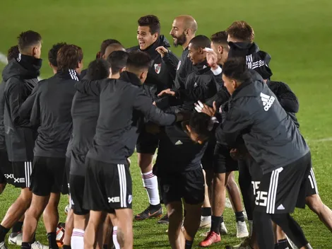 River reconoció el césped del Bernabéu