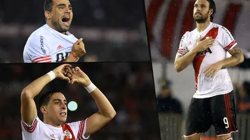 Mercado, Funes Mori y Cavenaghi, tres de los ex-River que alentarán en el Bernabéu.
