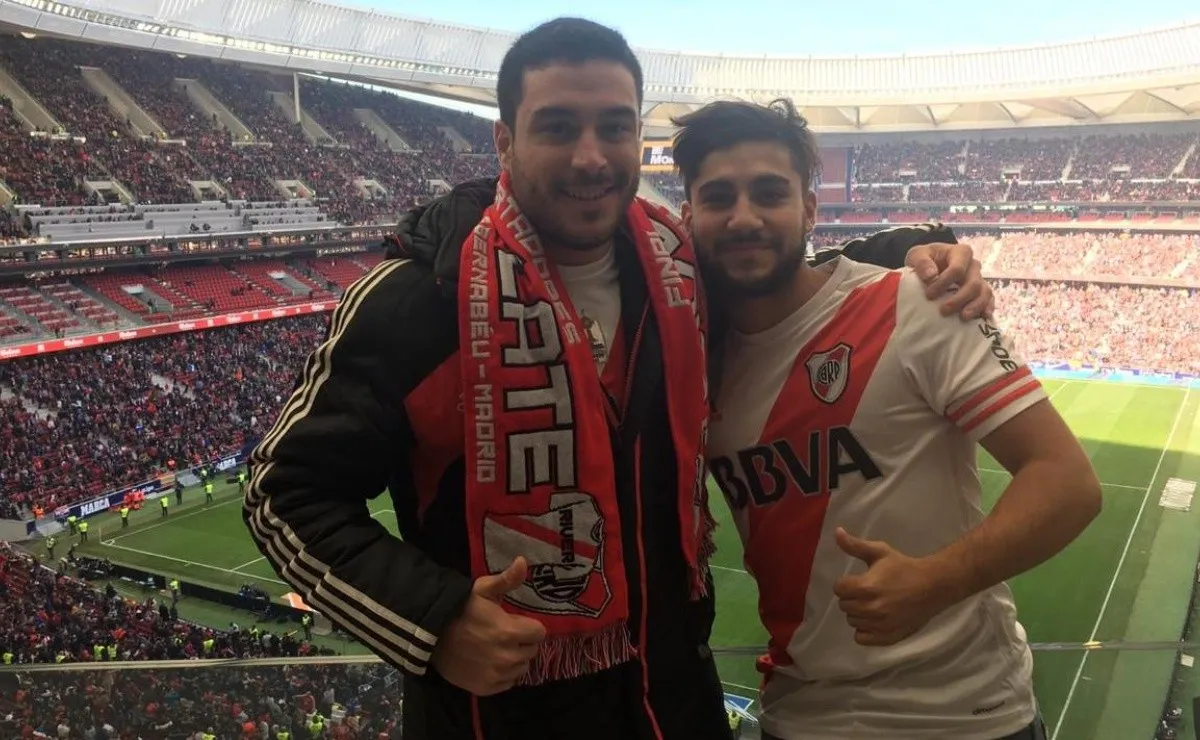 Nicolás y Felipe son dos hinchas de River que estuvieron en el estadio Wanda Metropolitano.