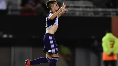 Moya convirtió su primer gol oficial con la camiseta de River.