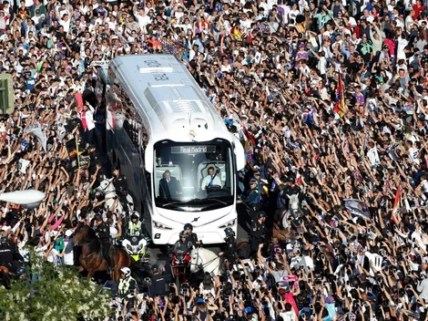 Así llegan los micros al Santiago Bernabéu