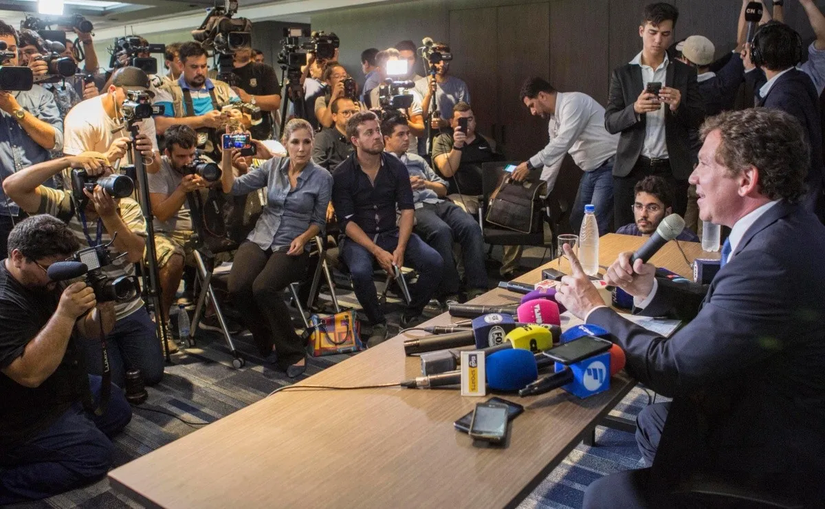 Alejandro Domínguez, presidente de Conmebol, fue el encargado de dar cada comunicación.