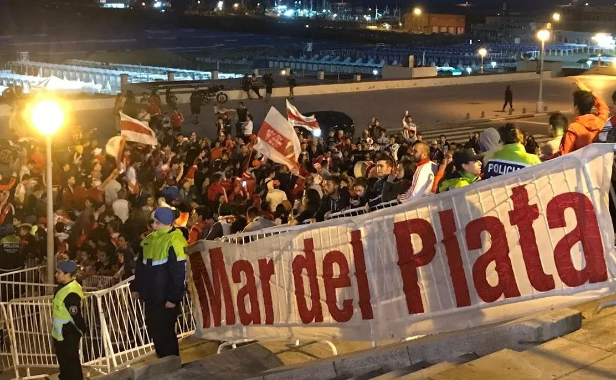 La gente de River en Mar del Plata.