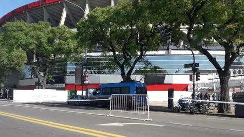 El Monumental sin vallas, esta mañana, a las 8.30 horas.