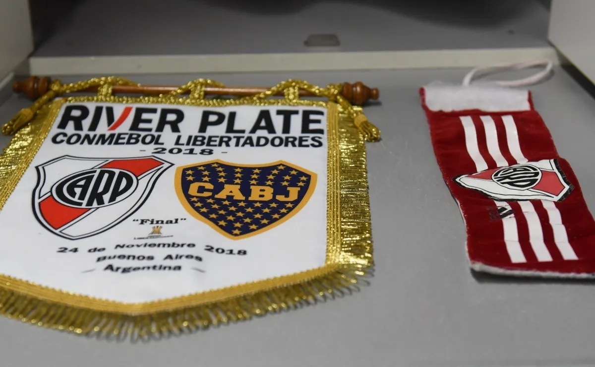 Así se encuentra el vestuario de River a la espera de iniciar el encuentro ante Boca.