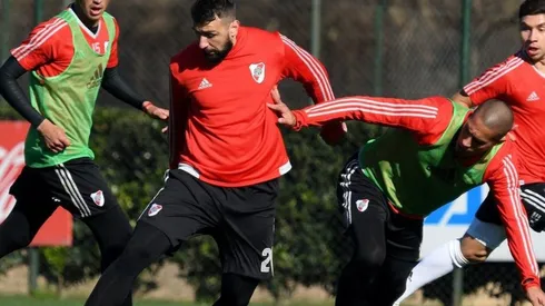 Hay 9 fijas: Armani, Montiel, Maidana, Pinola, Casco, Ponzio, Palacios, Martínez y Pratto. (FOTO: Haliasz - Prensa River)