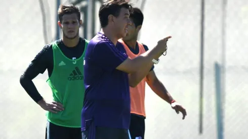 Marcelo Gallardo dispuso de once jugadores para trabajar tácticamente.