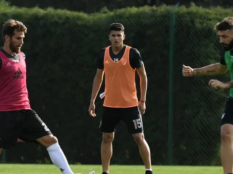 River se entrenó en Ezeiza, con Scocco aparte