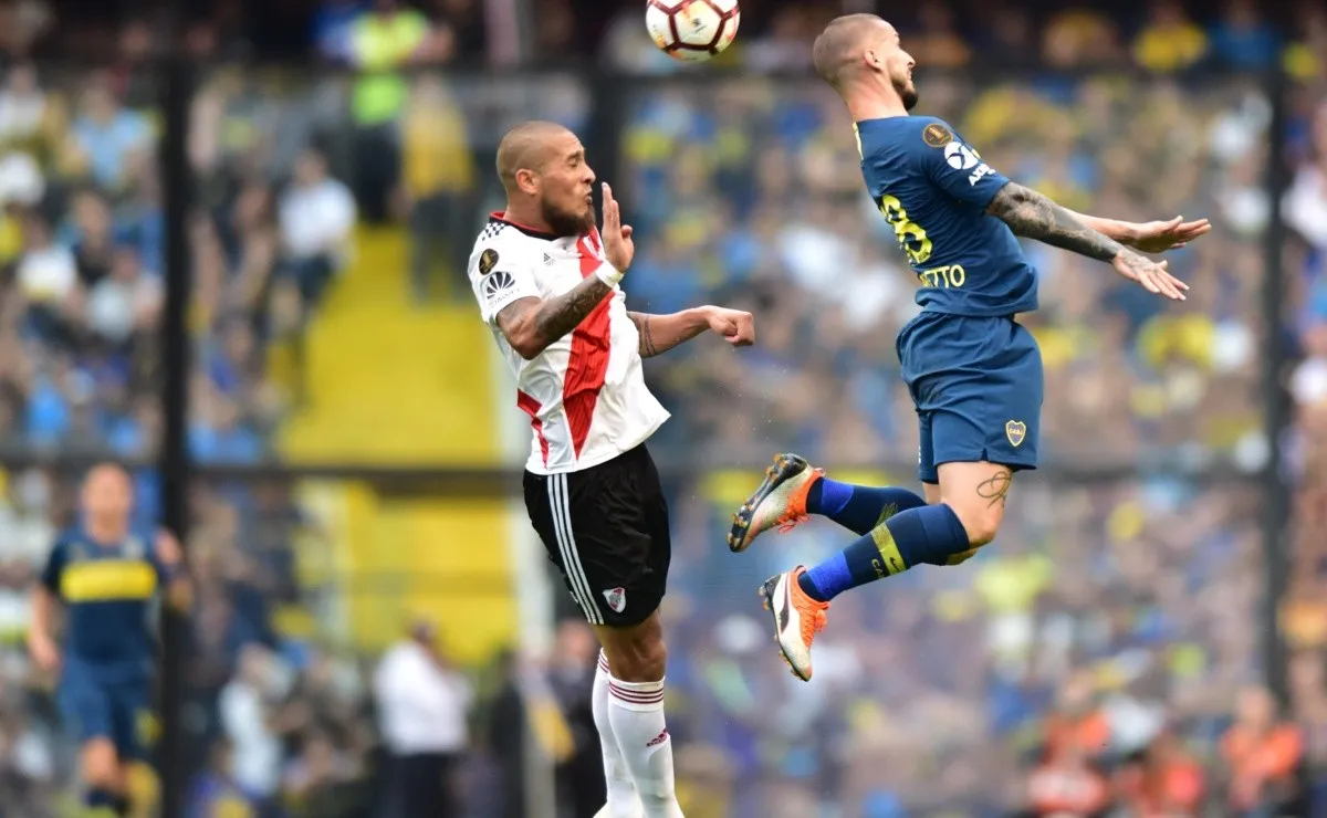 Maidana, uno de los guerreros de River en la Bombonera.