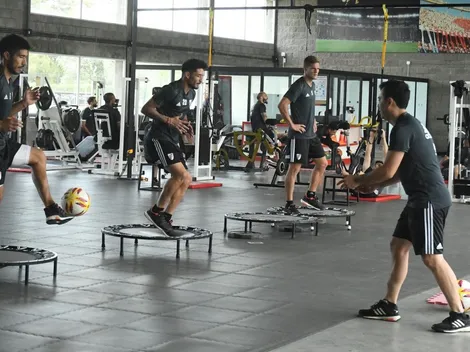 Práctica de River y concentración en el Monumental