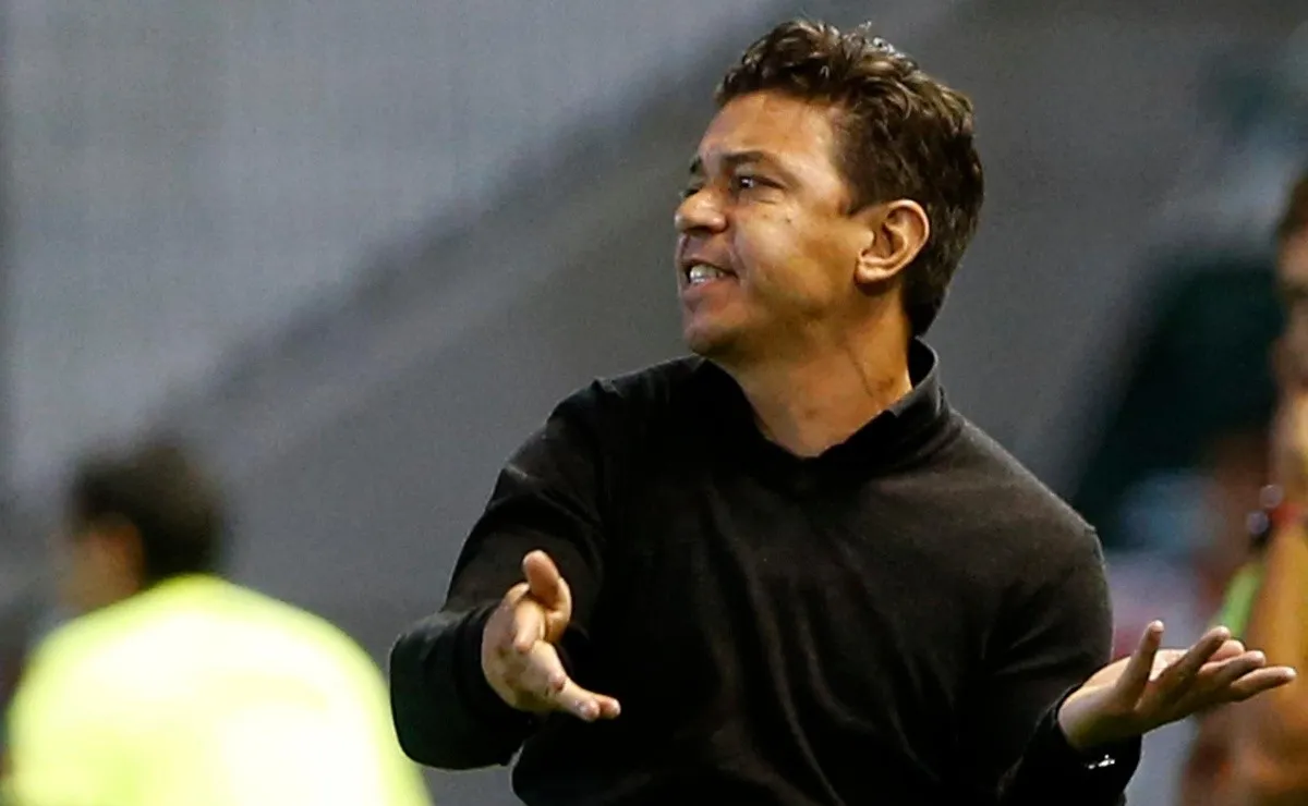 Gallardo dirigió una sola vez a River en la cancha de Quilmes: 1-0 sobre el Cervecero, diciembre de 2014. (FOTO: Getty)