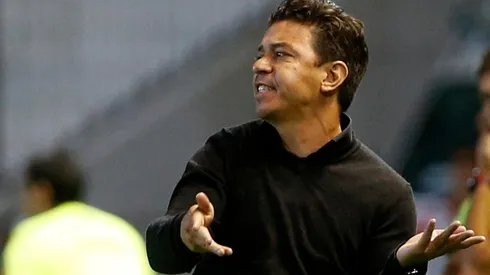 Gallardo dirigió una sola vez a River en la cancha de Quilmes: 1-0 sobre el Cervecero, diciembre de 2014. (FOTO: Getty)