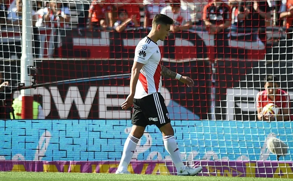 Fue la primera expulsión oficial de Martínez Quarta a nivel oficial en River. (FOTO: Getty)