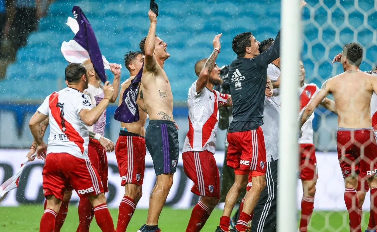 Tras eliminar a Gremio, los futbolistas de River.