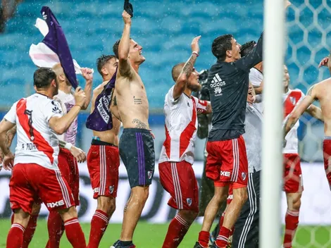 Los festejos de los jugadores de River