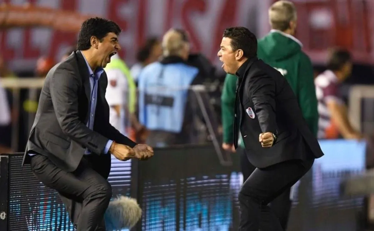 Biscay y Gallardo, una dupla que ha hecho historia en el banco de suplentes de River.