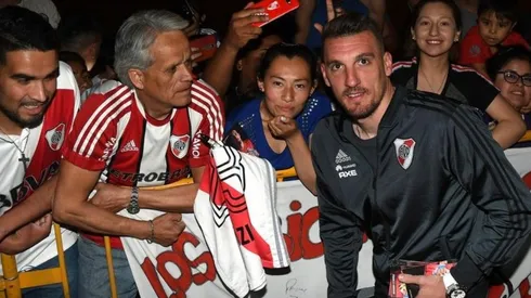 El arquero de River celebra su primer cumple en Núñez.