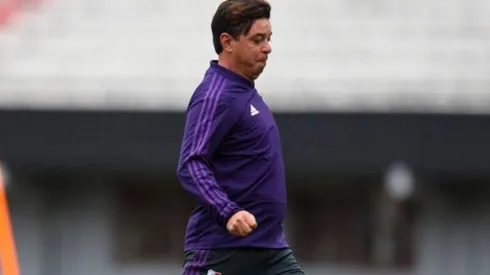 CON EL FOCO EN LA COPA ARGENTINA. Gallardo comenzó a analizar variantes de cara al duelo del domingo.