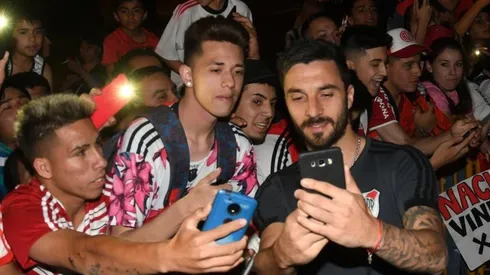 Los hinchas de River dijeron presente en Mendoza. (FOTO: Prensa River)