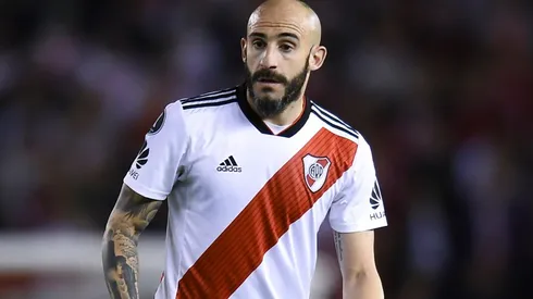 Lleva 51 partidos oficiales en River, con cinco goles, dos títulos y sin rojas.