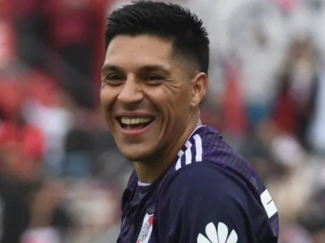 Enzo Pérez, como un hincha más