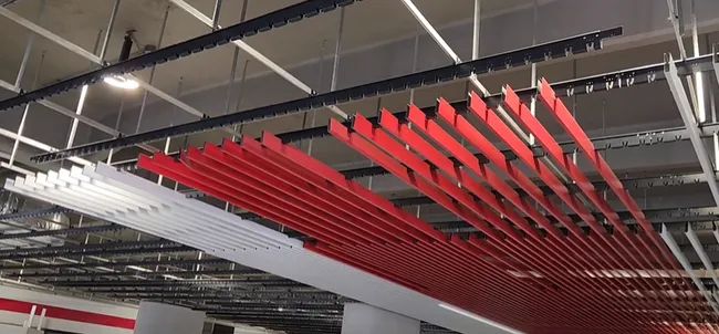 Así luce el nuevo techo del hall.