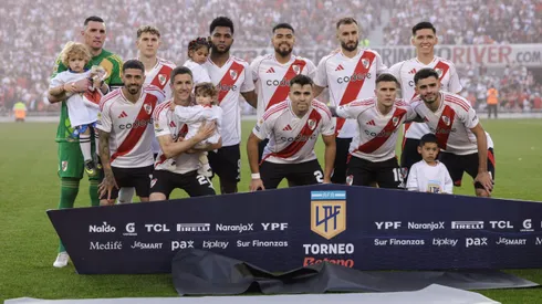 Los once titulares de River ante Talleres.