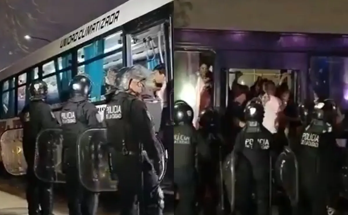 La Policía de la Ciudad requisó micros con hinchas de River antes del partido con Colo Colo.