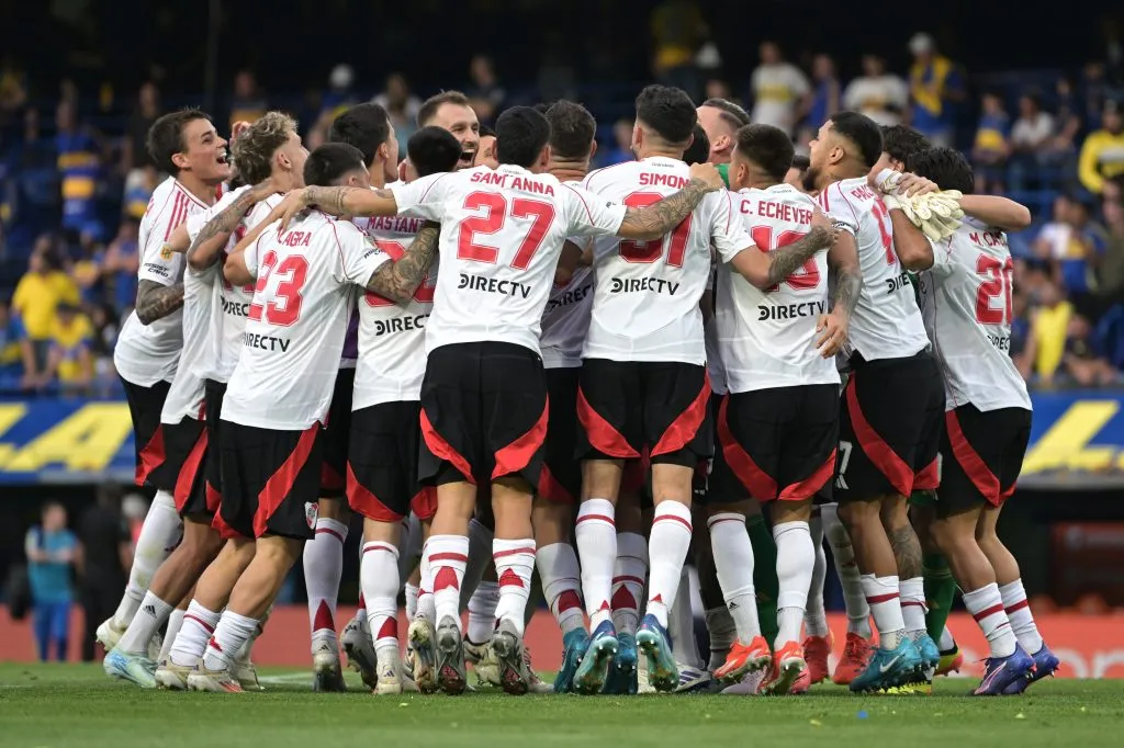 El último partido de River por Liga fue ante Boca por 1-0 en La Bombonera. (Getty Images)