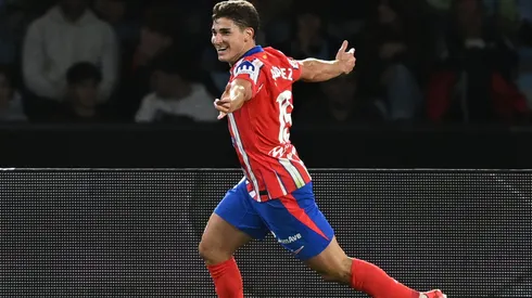 Julián Álvarez festeja su gol ante Celta de Vigo.