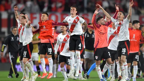 Los jugadores de River, a puro festejo.