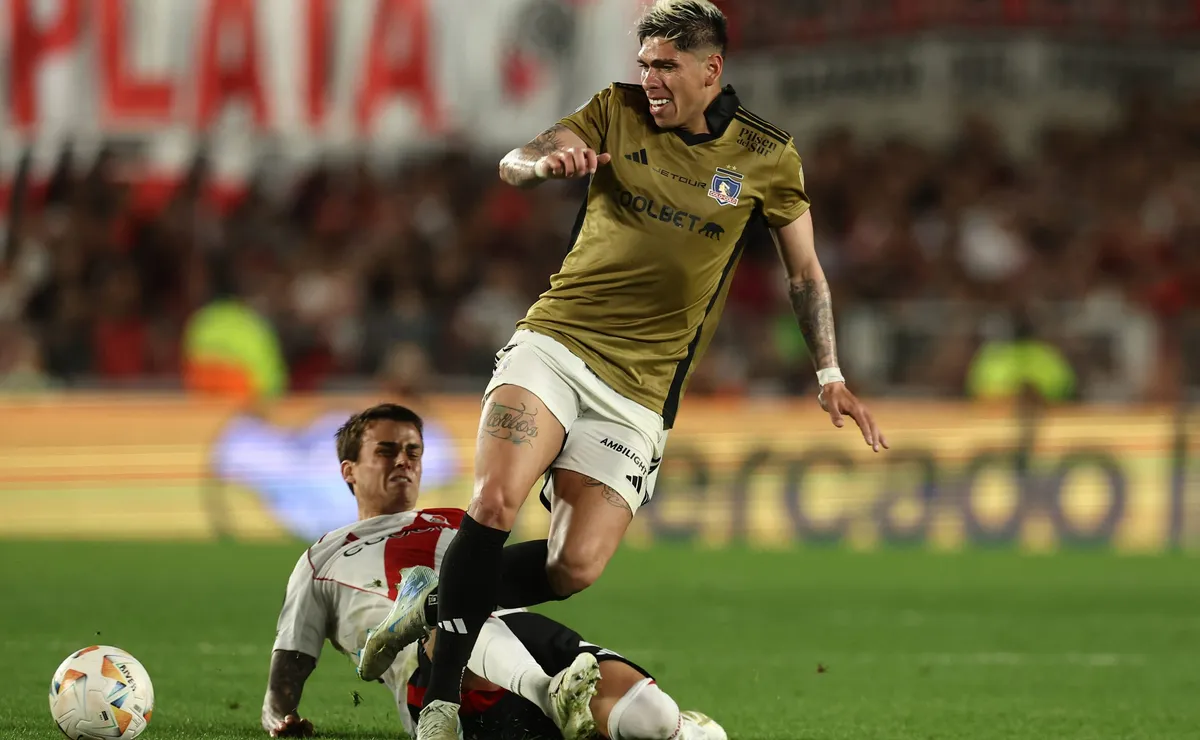 Carlos Palacios jugó ante River en cuartos de final y fue uno de los puntos altos de Colo Colo. (Foto: Imago).