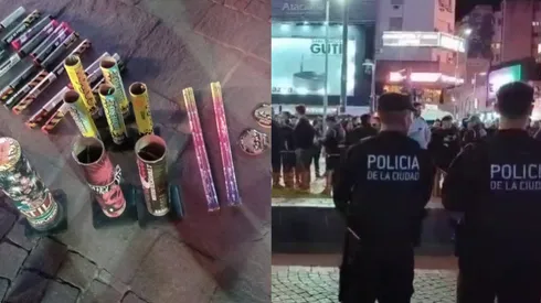 La Policía secuestró más de 30 bengalas en un banderazo de hinchas de Colo Colo
