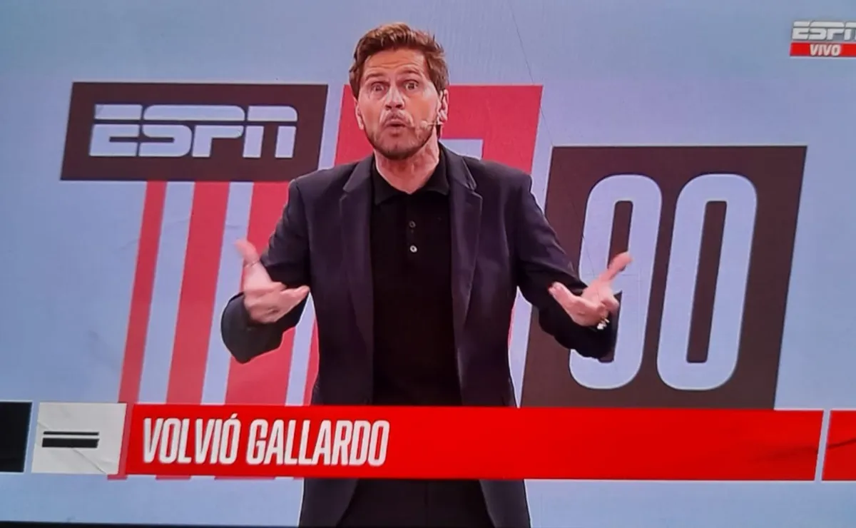Sebastián Vignolo llenó de elogios a Marcelo Gallardo tras el triunfo de River sobre Boca en el Superclásico que se jugó en la Bombonera por la fecha 15 de la Liga Profesional 2024 (FOTO: Captura TV ESPN).