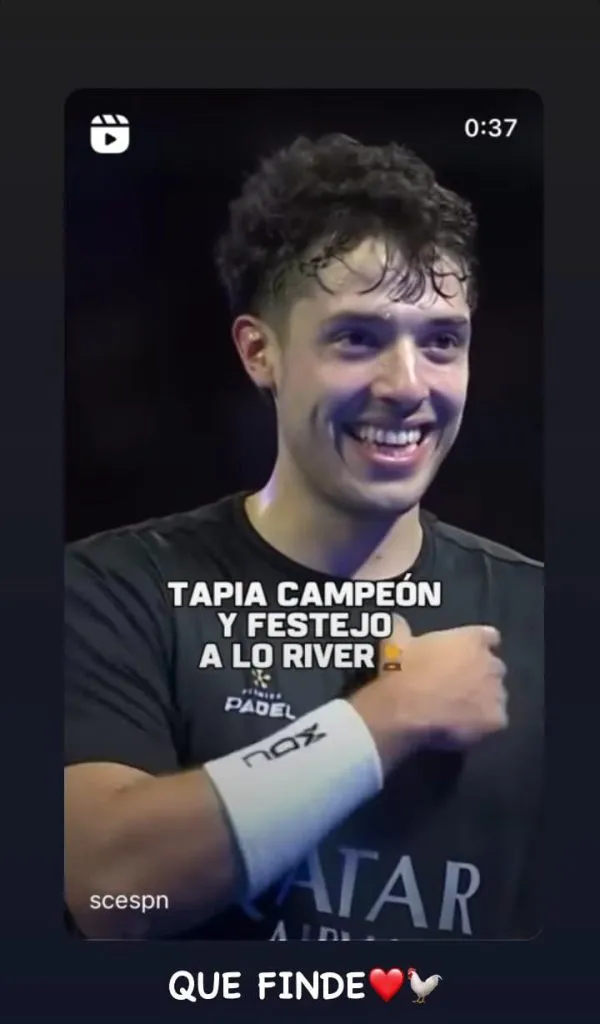 La historia de Tapia en sus redes sociales