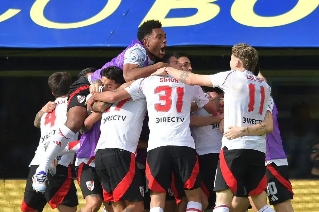 River festejó en la Bombonera. (Getty)