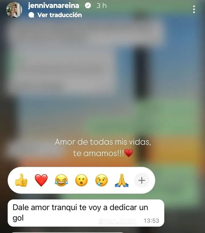 La premonición de Lanzini a su pareja (Instagram).