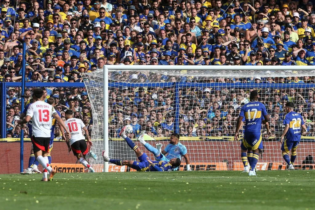 Lanzini y el gol de River. (Getty)