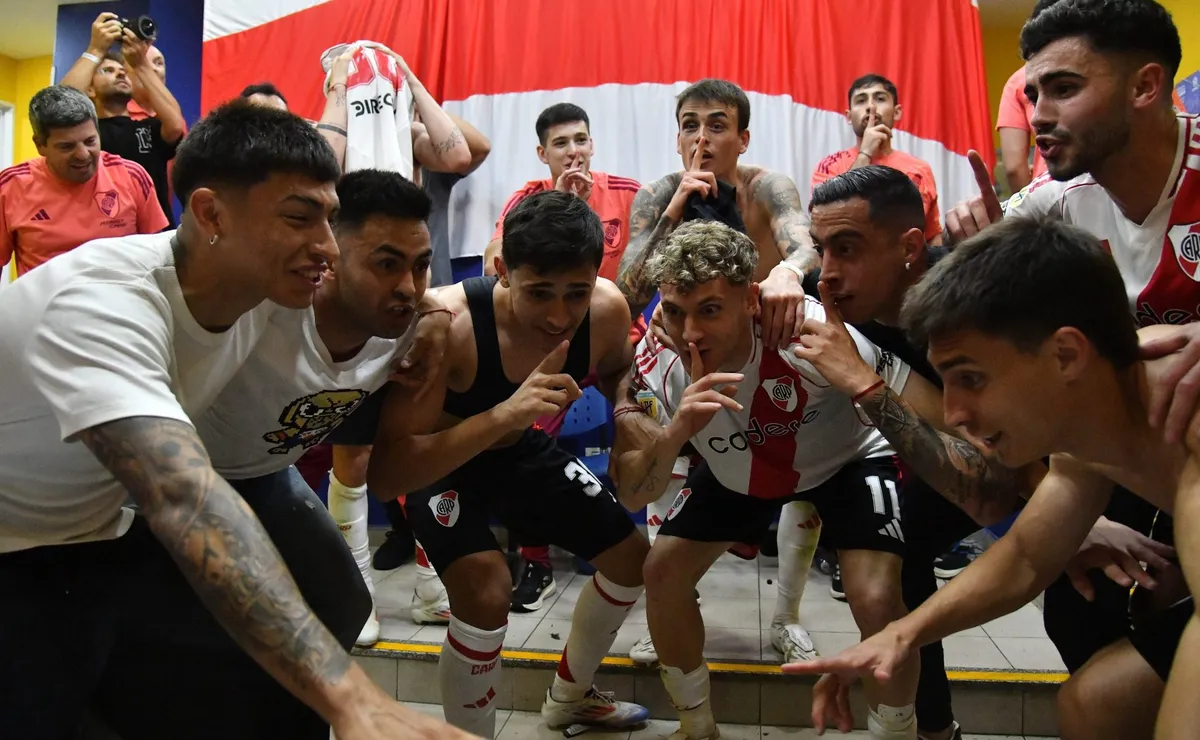 El festejo de los jugadores de River.