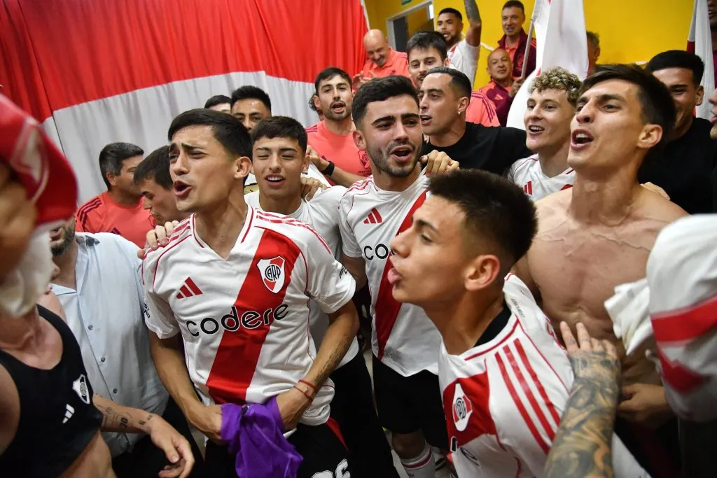 El festejo de los jugadores de River. (Prensa River)