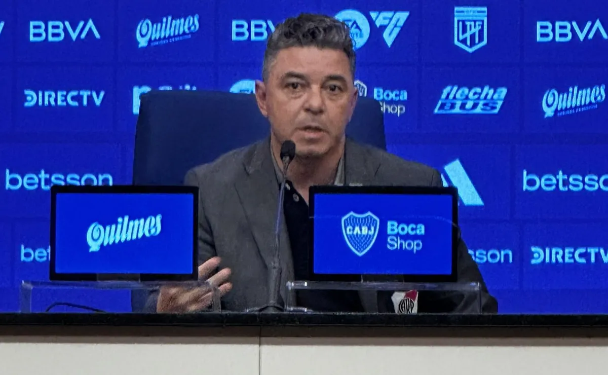 Marcelo Gallardo, en conferencia de prensa tras el Superclásico.