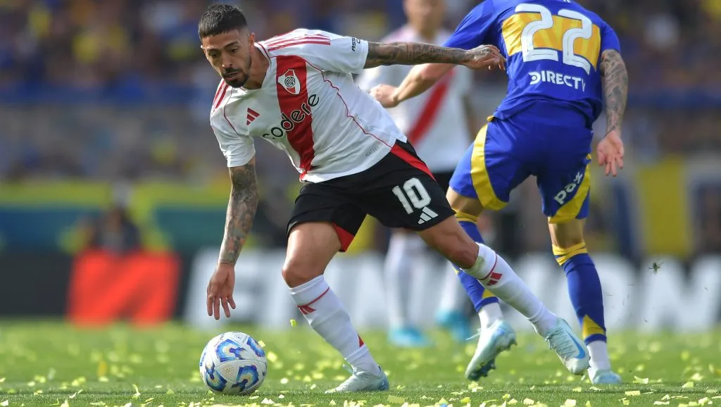 Manuel Lanzini despertó las alarmas en River.