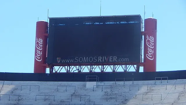Así lució durante muchos años la pantalla del Estadio Monumental.