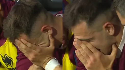 Felipe Peña Biafore, lesión y desconsuelo en Lanús.