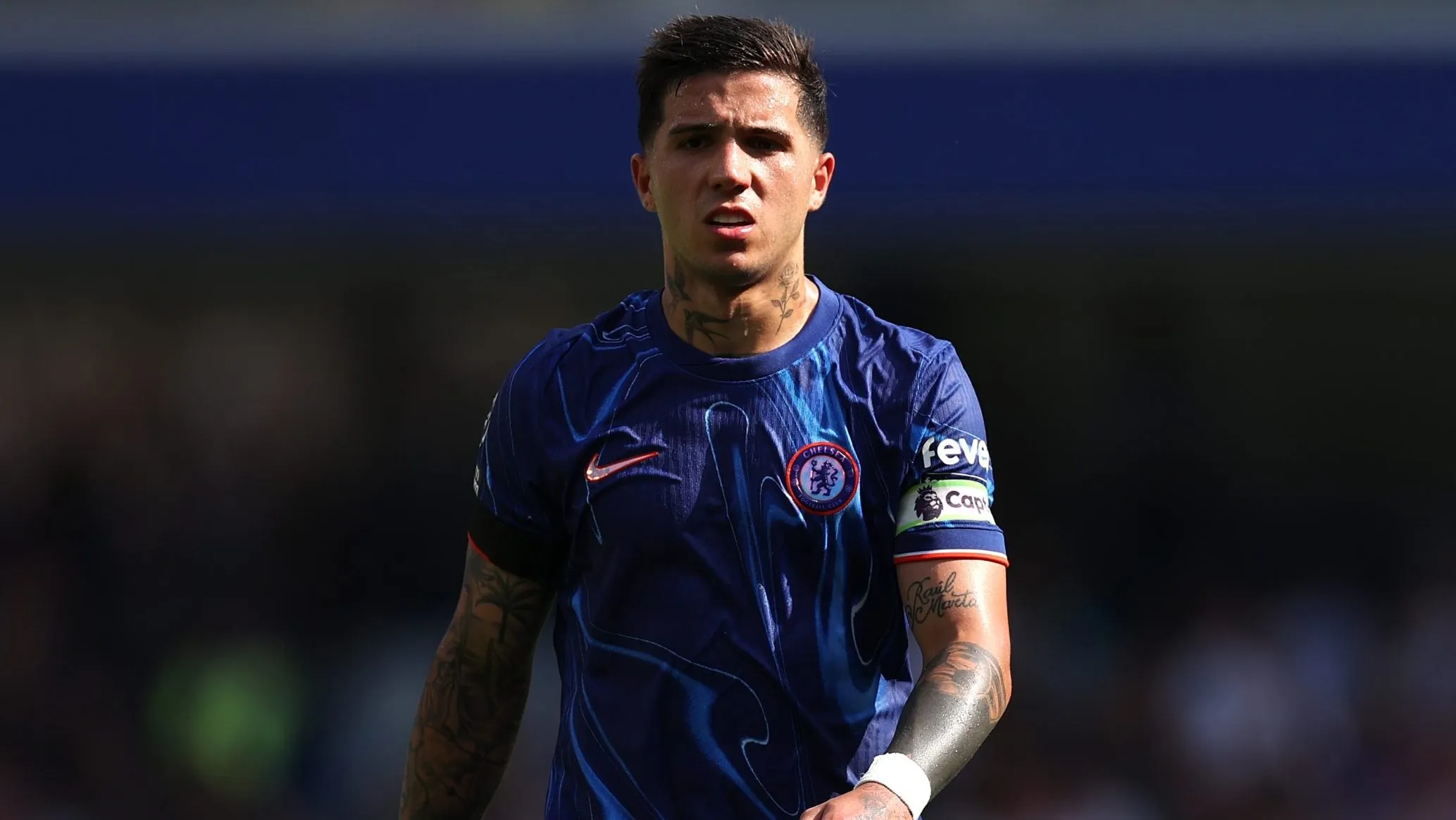 Enzo Fernández y una nueva polémica en Inglaterra. (Getty Images)
