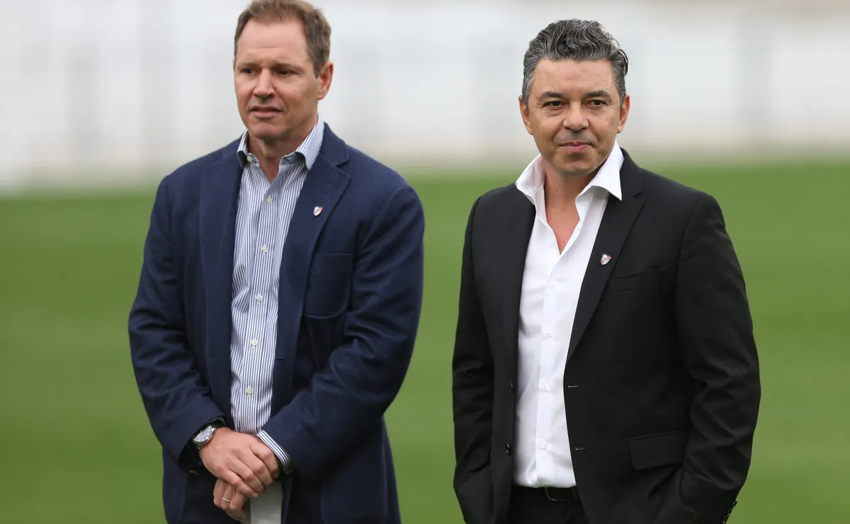 Jorge Brito y Marcelo Gallardo. (Foto: Getty).