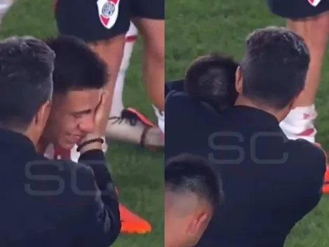 El llanto de Pezzella y el abrazo paternal de Gallardo a Echeverri tras la eliminación