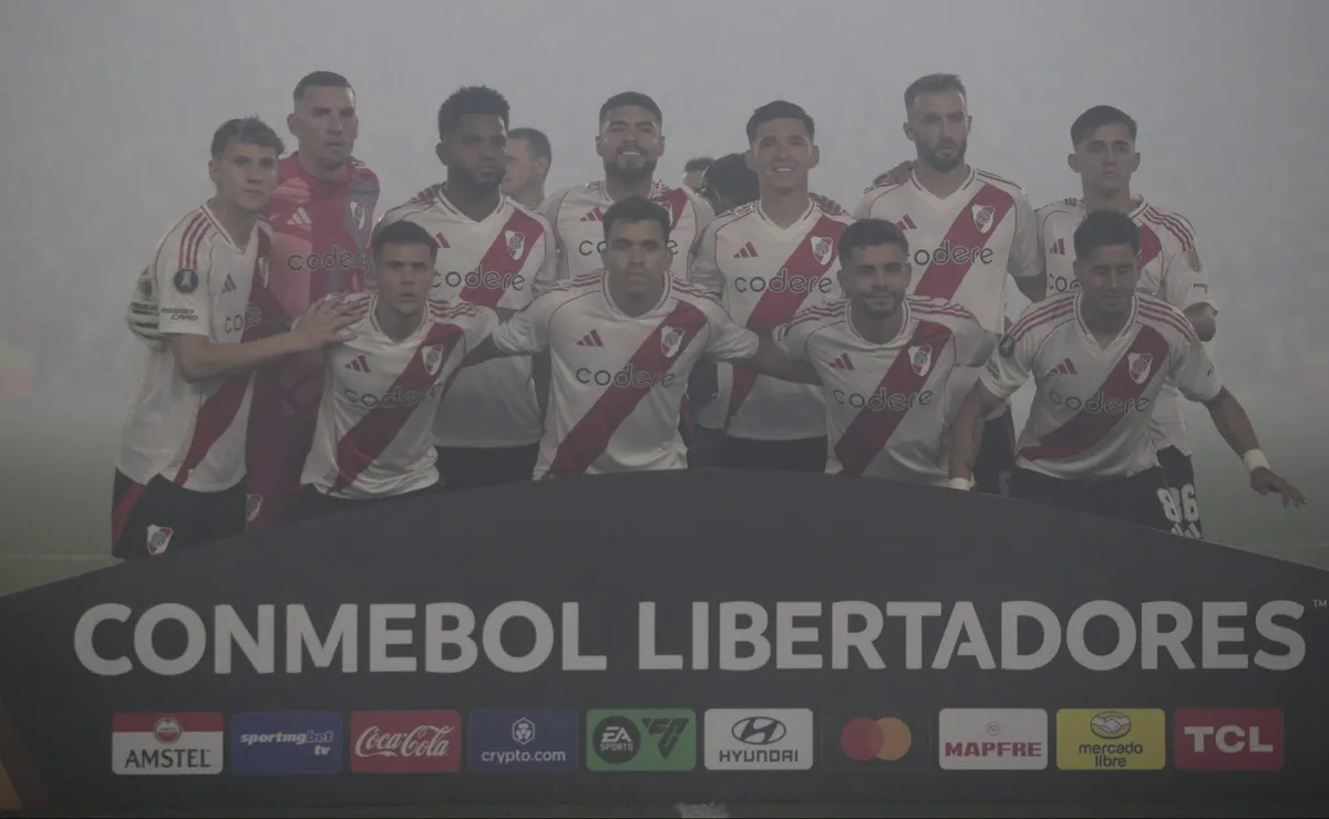Los once titulares de River ante Atlético Mineiro.