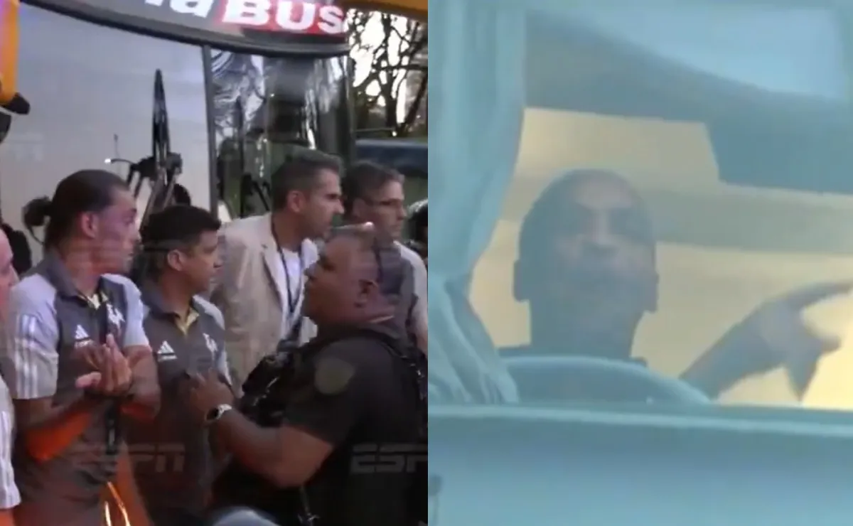 Ahora: Mineiro llegó con demora al Monumental y Deyverson le hizo gestos a la policía