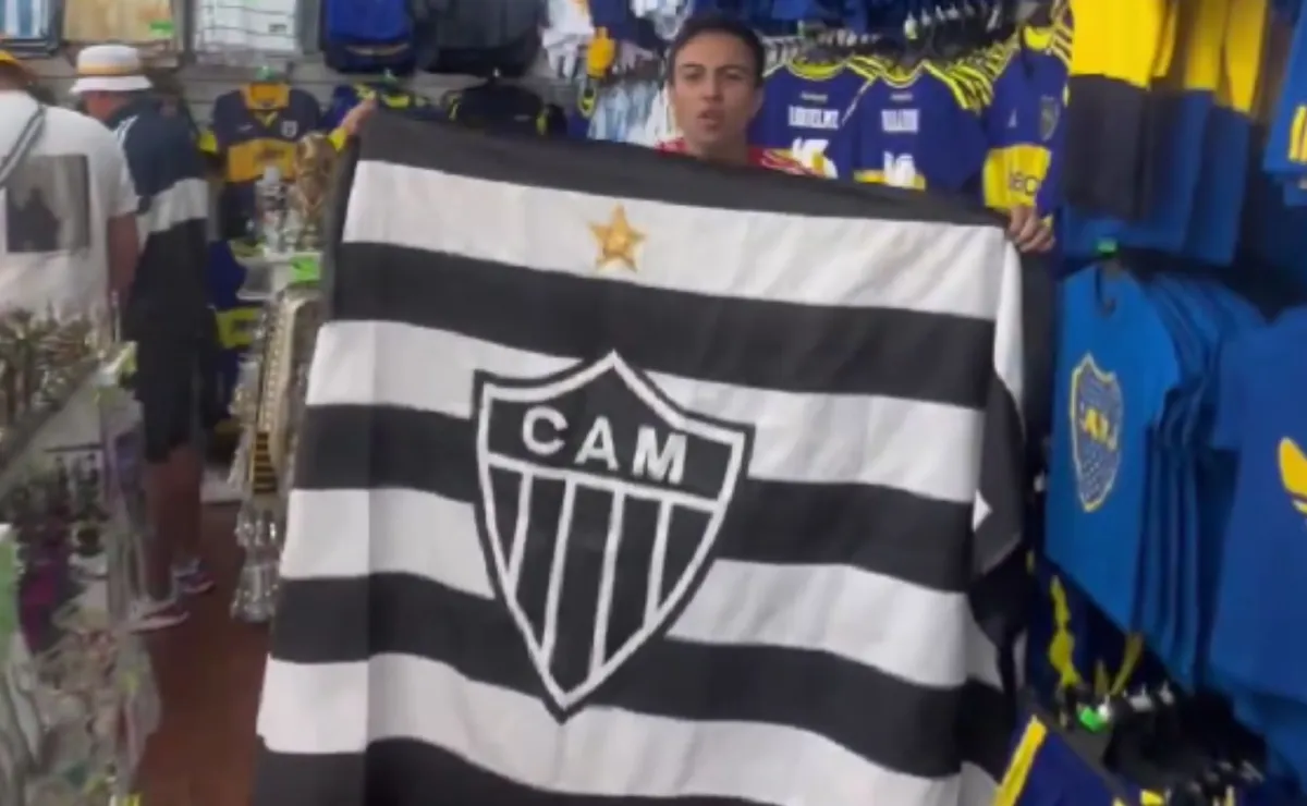 El video que subió Mineiro antes de la vuelta.